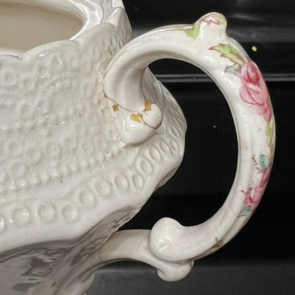 Spode's Jewel Porcelain China - Billingsley Rose Creamer and Sugar Bowl w/Lid - Picture 12 of 14